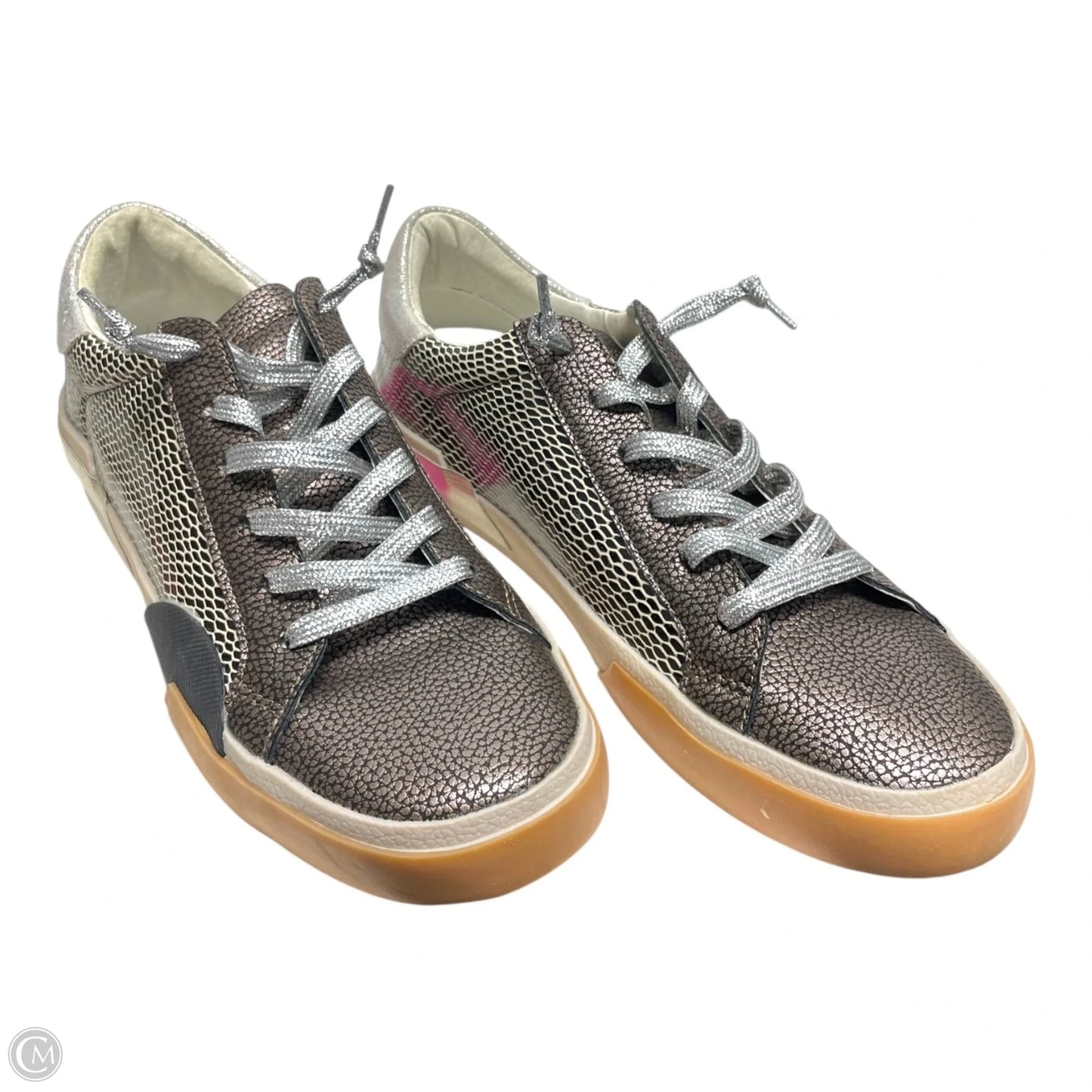 Shoes Sneakers By Dolce Vita In Brown & Silver, Size: 8.5