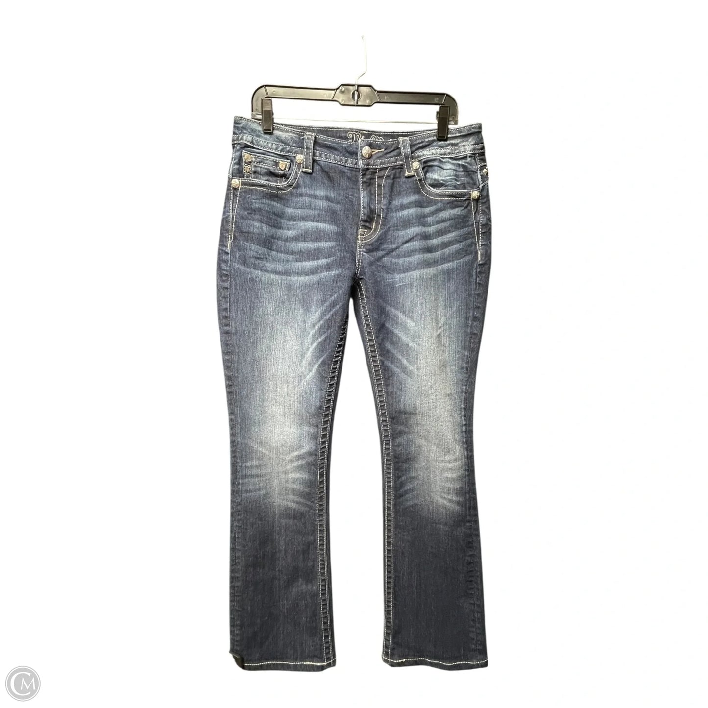 Jeans Boot Cut By Miss Me In Blue Denim, Size: 12