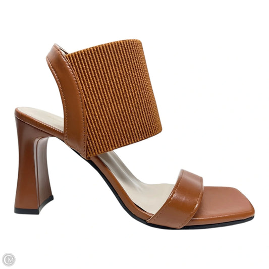Sandals Heels Block By ANCE & SAYLORM In Brown, Size: 6.5