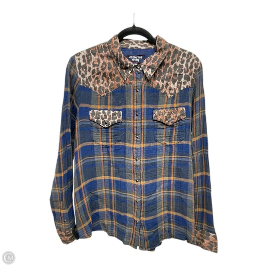 Top Long Sleeve By Johnny Was In Animal Print, Size: M