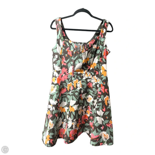 Dress Casual Short By Anthropologie In Floral Print, Size: L
