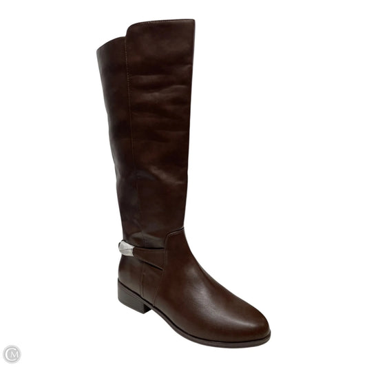 Boots Knee Heels By Crown And Ivy In Brown, Size: 9.5