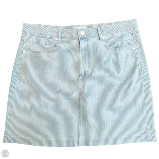 Skirt Mini & Short By Loft In Striped Pattern, Size: 12