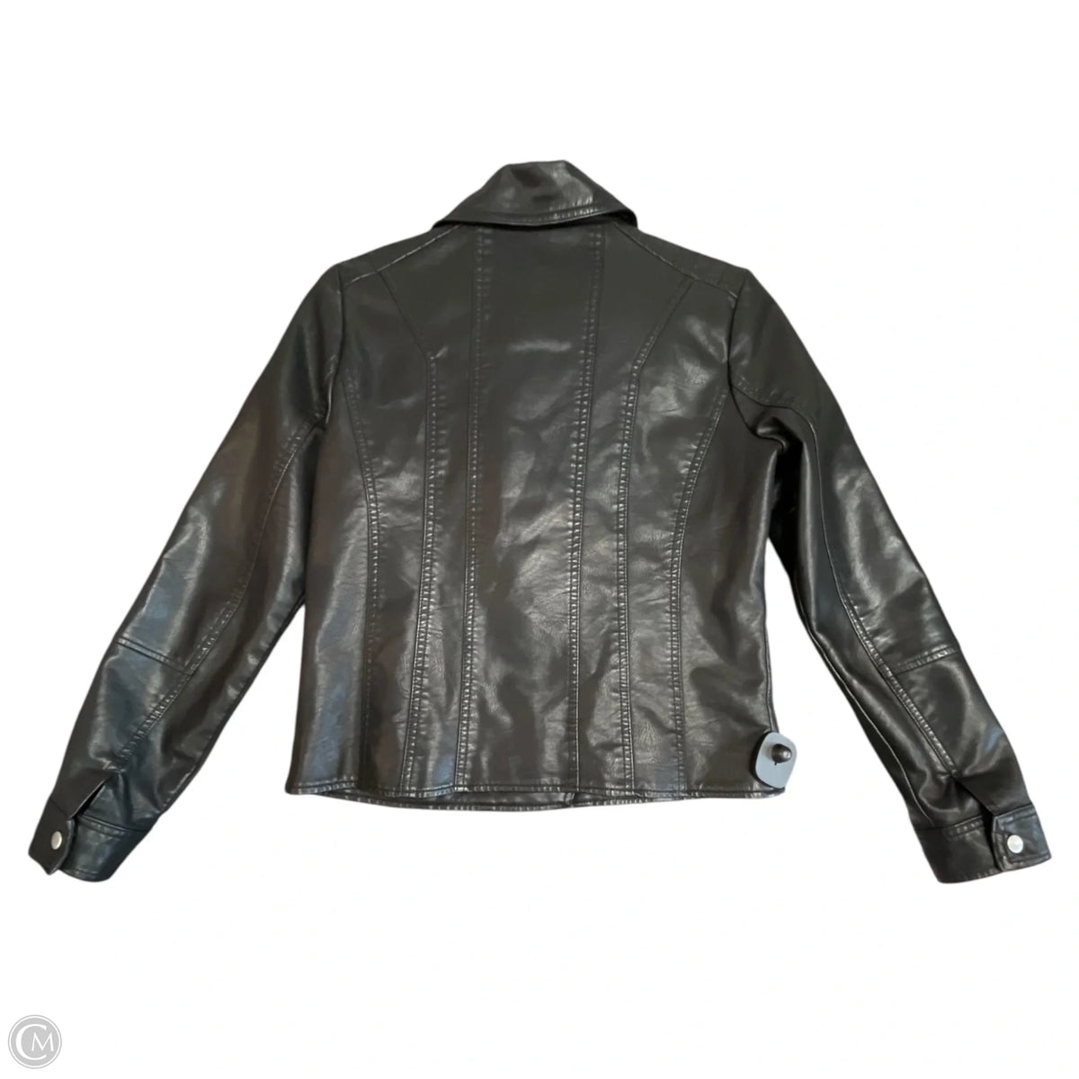 Jacket Moto Leather By Baccini In Black, Size: M