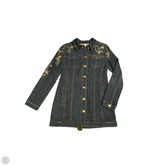 Jacket Denim By Chicos In Blue Denim, Size: 0