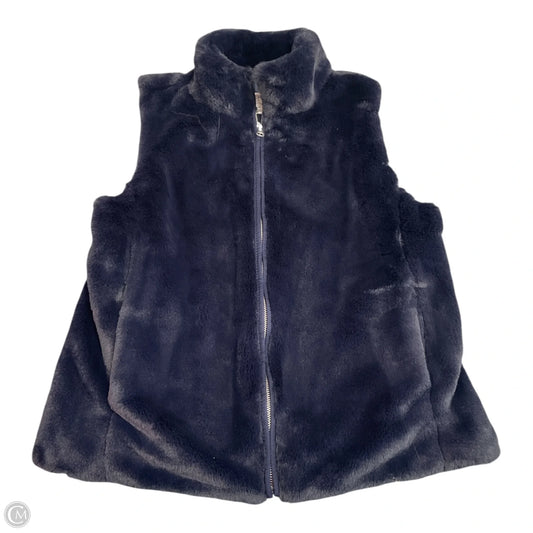 Vest Faux Fur & Sherpa By J. Crew In Navy, Size: M