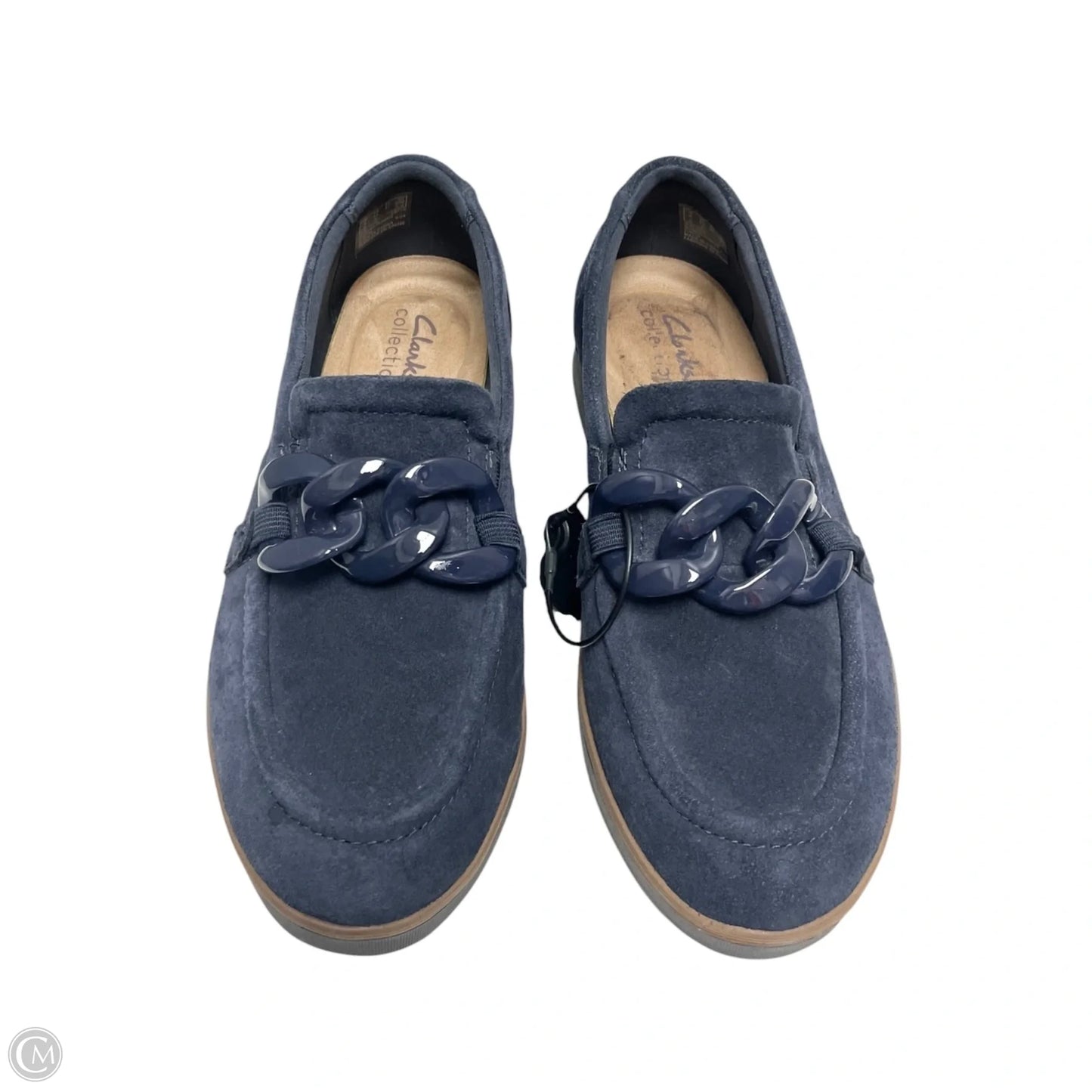 Shoes Flats By Clarks In Navy, Size: 6.5