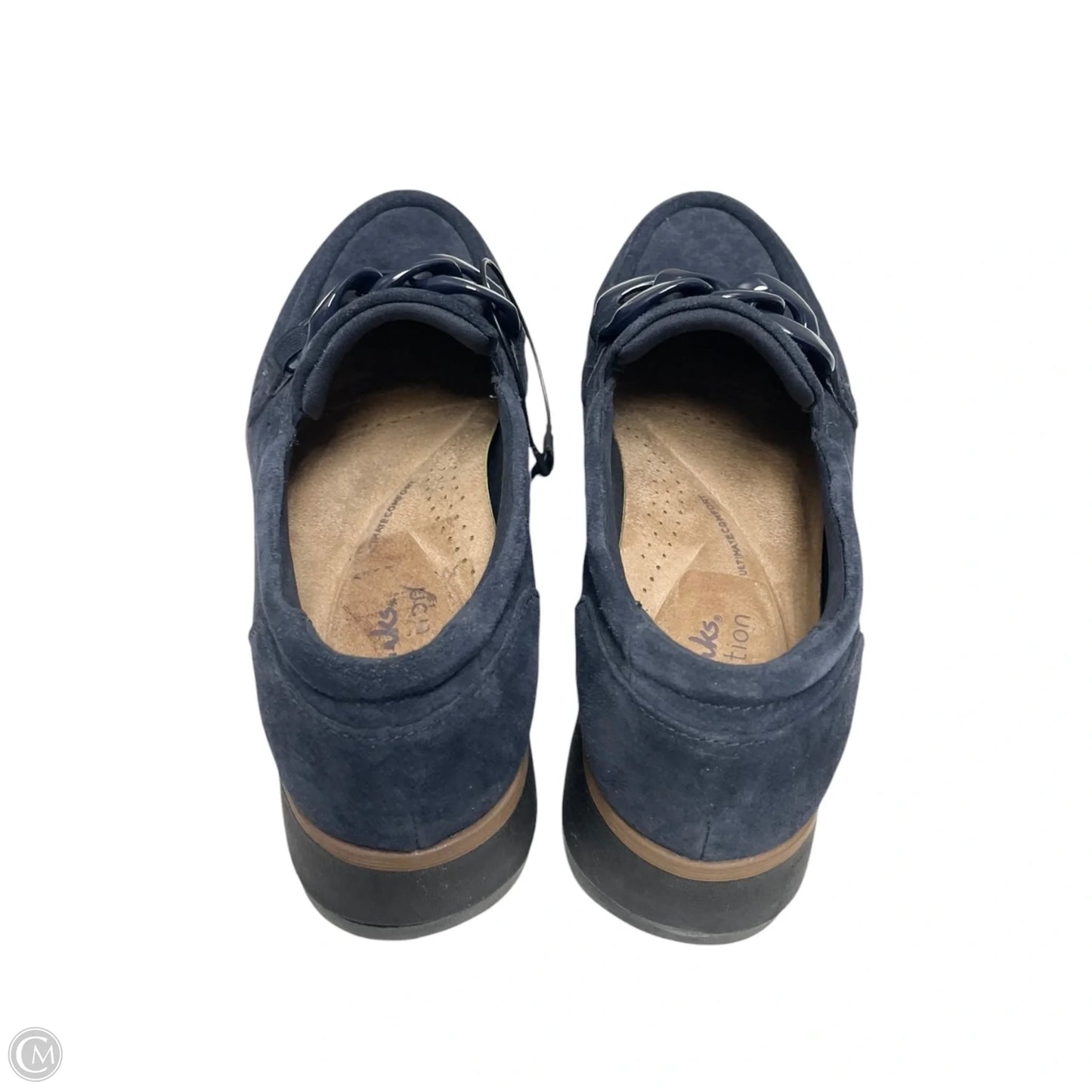Shoes Flats By Clarks In Navy, Size: 6.5