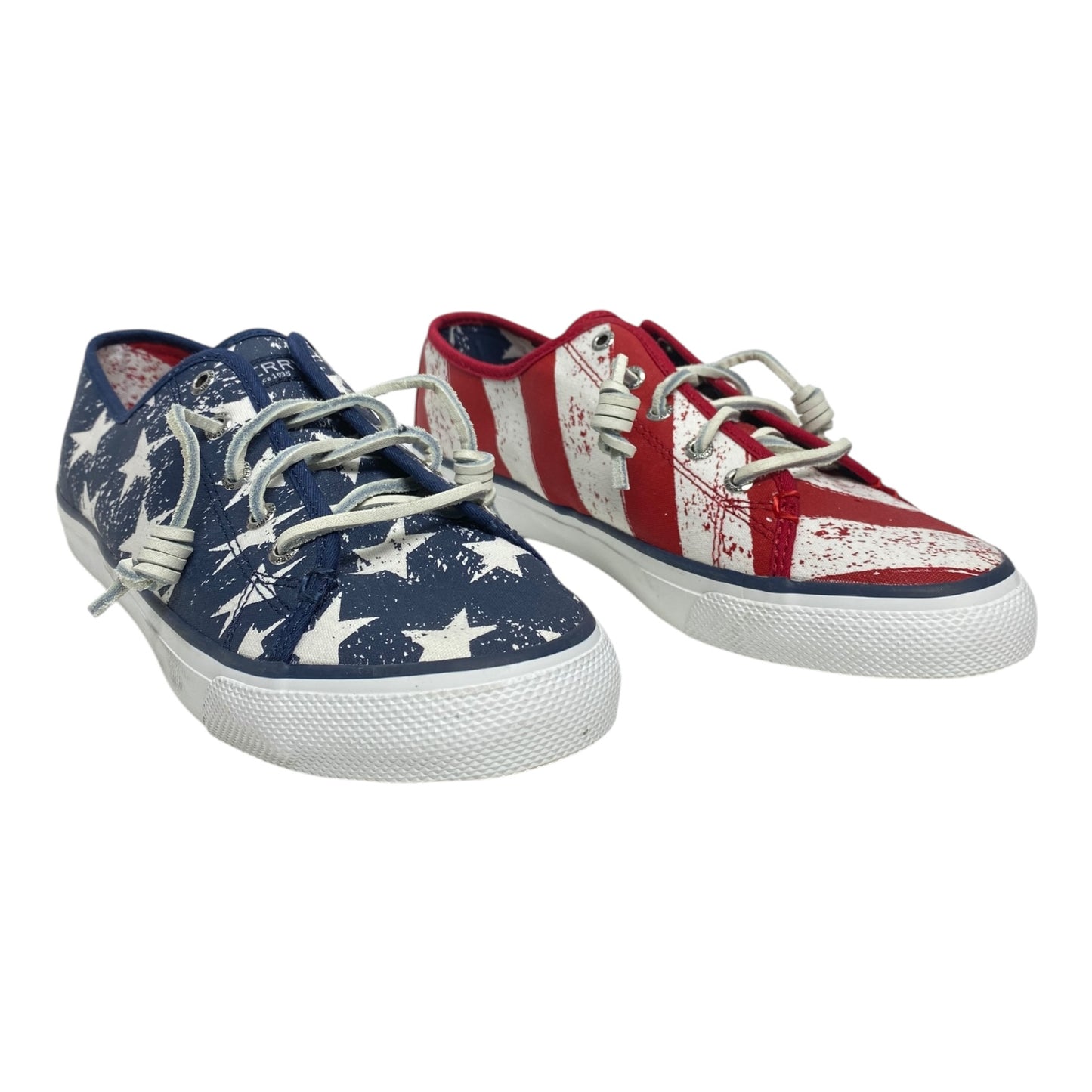 Shoes Sneakers By Sperry In Blue & Red & White, Size: 8.5