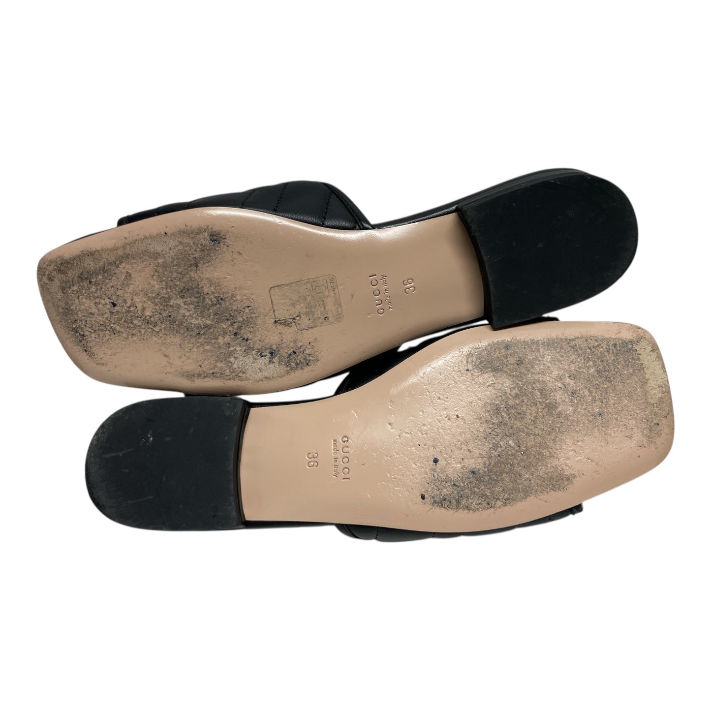 Sandals Luxury Designer By Gucci In Black, Size: 6