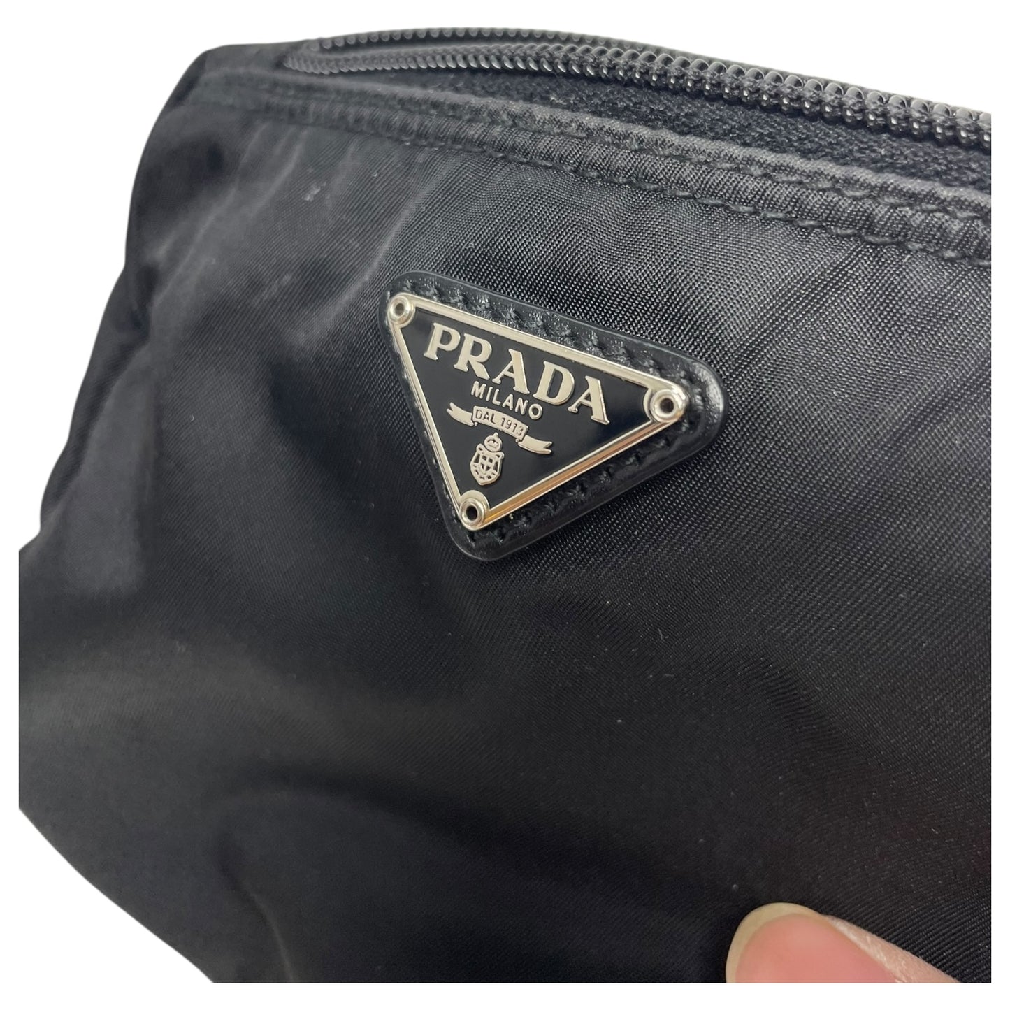 Makeup Bag Luxury Designer By Prada, Size: Small
