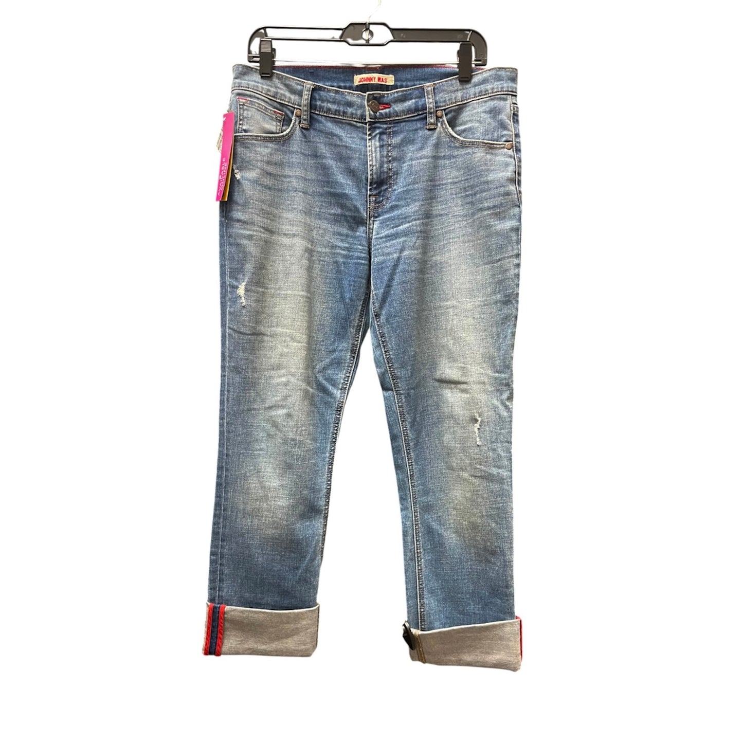 Jeans Designer By Johnny Was In Blue Denim, Size: 12
