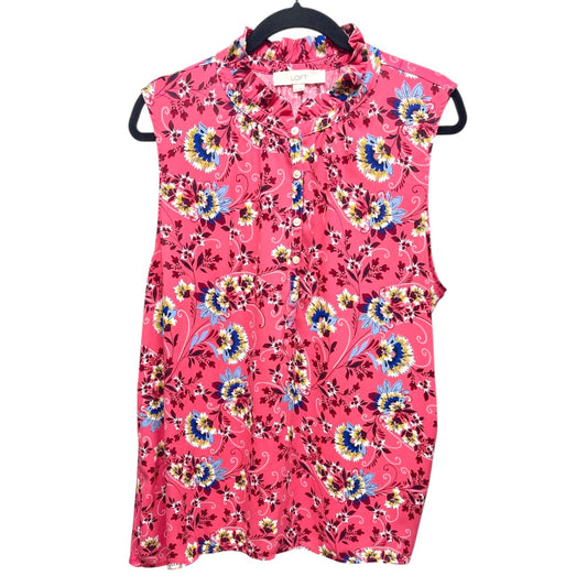 Top Sleeveless By Loft In Pink, Size: Xl