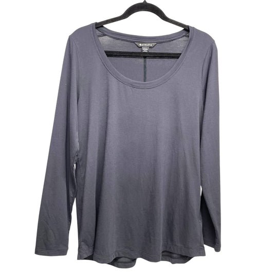 Top Long Sleeve By Athleta In Navy, Size: M