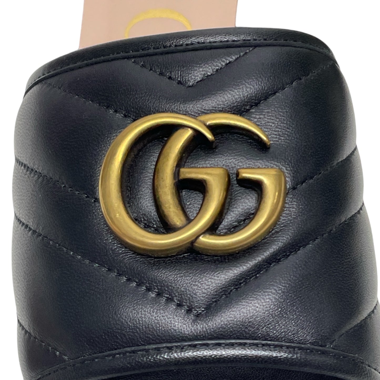 Sandals Luxury Designer By Gucci In Black, Size: 6