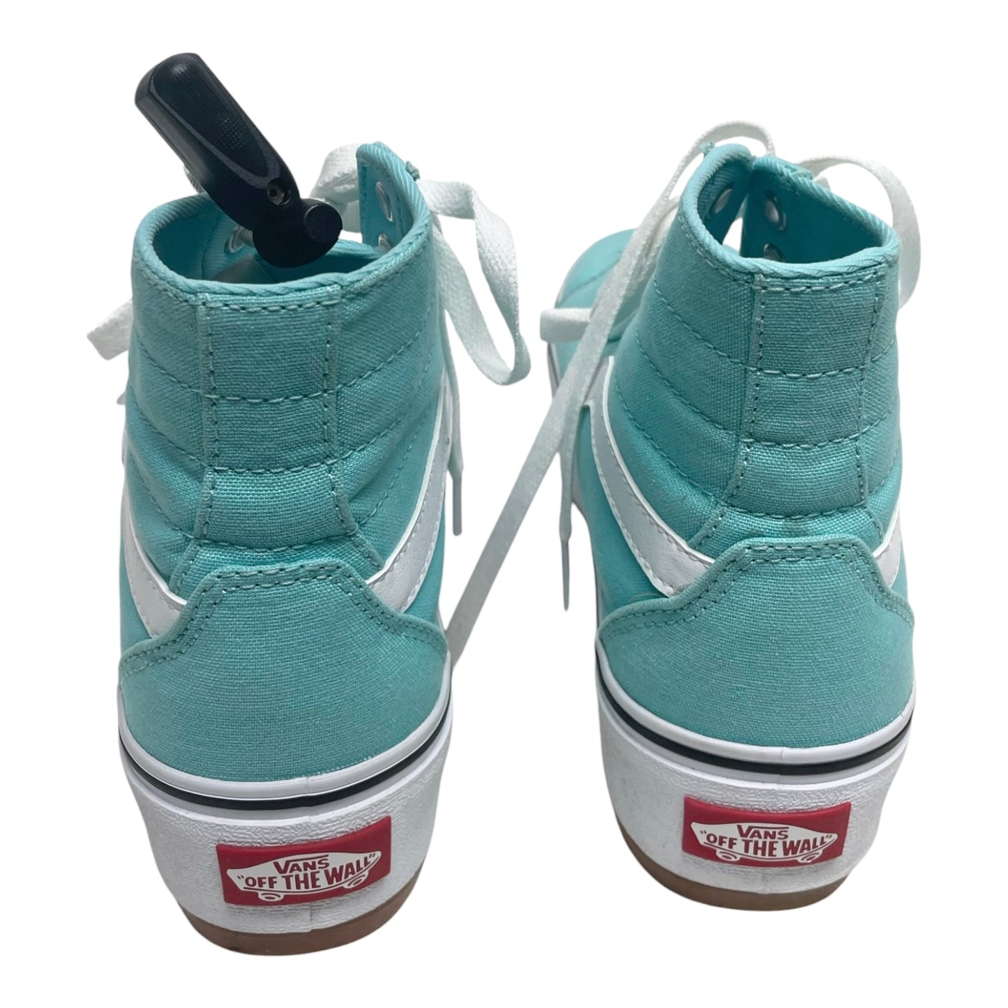 Shoes Sneakers Platform By Vans In Blue & White, Size: 8.5